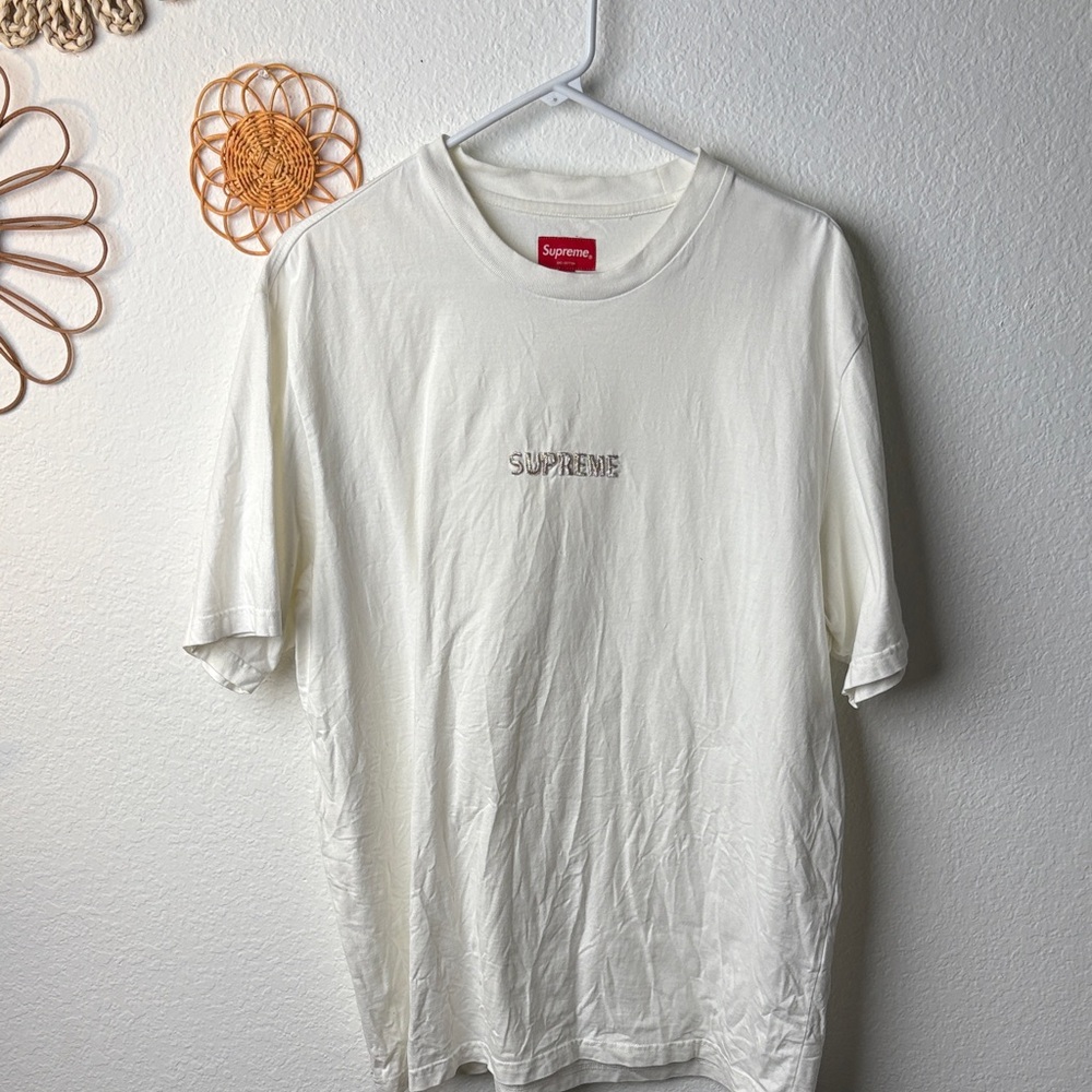 Supreme White Short Sleeve Tee